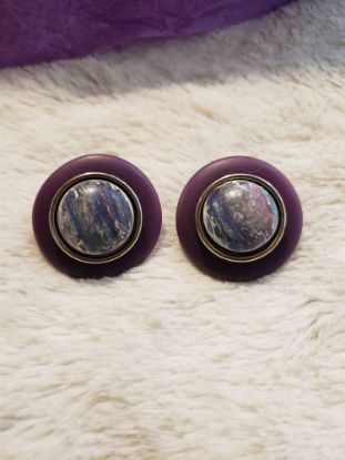 Picture of Elegant Dark Purple Earrings – Perfect Accessory for Any Occasion