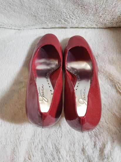 Picture of Classic Red Jessica Heels - Size 9, Super Cute Dressy Shoes, USED