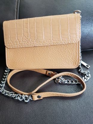 Picture of Small Brown Crossbody Bag - Genuine Leather Made in Italy