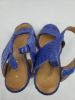 Picture of Coach Lexey Sandals – Size 7 – Cobalt Blue Snake Embossed Leather Heels