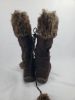 Picture of American Eagle Women’s Tall Black Winter Boots Size 9 – Faux Suede, Fur-Lined, Zipper