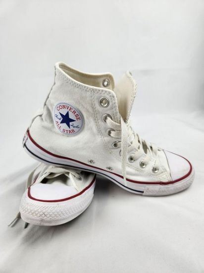 Picture of White Converse Chuck Taylor All Star Textile Sneakers, Unisex - Men's Size 7, Women's Size 9